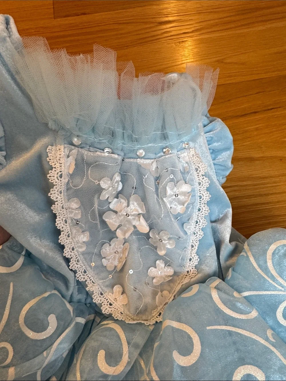 Light Blue Girls' Princess Tulle Costume Dress, 3-5y